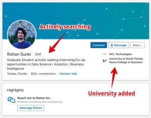 linkedin education background