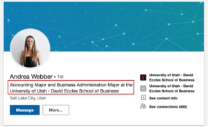 professional linkedin profile